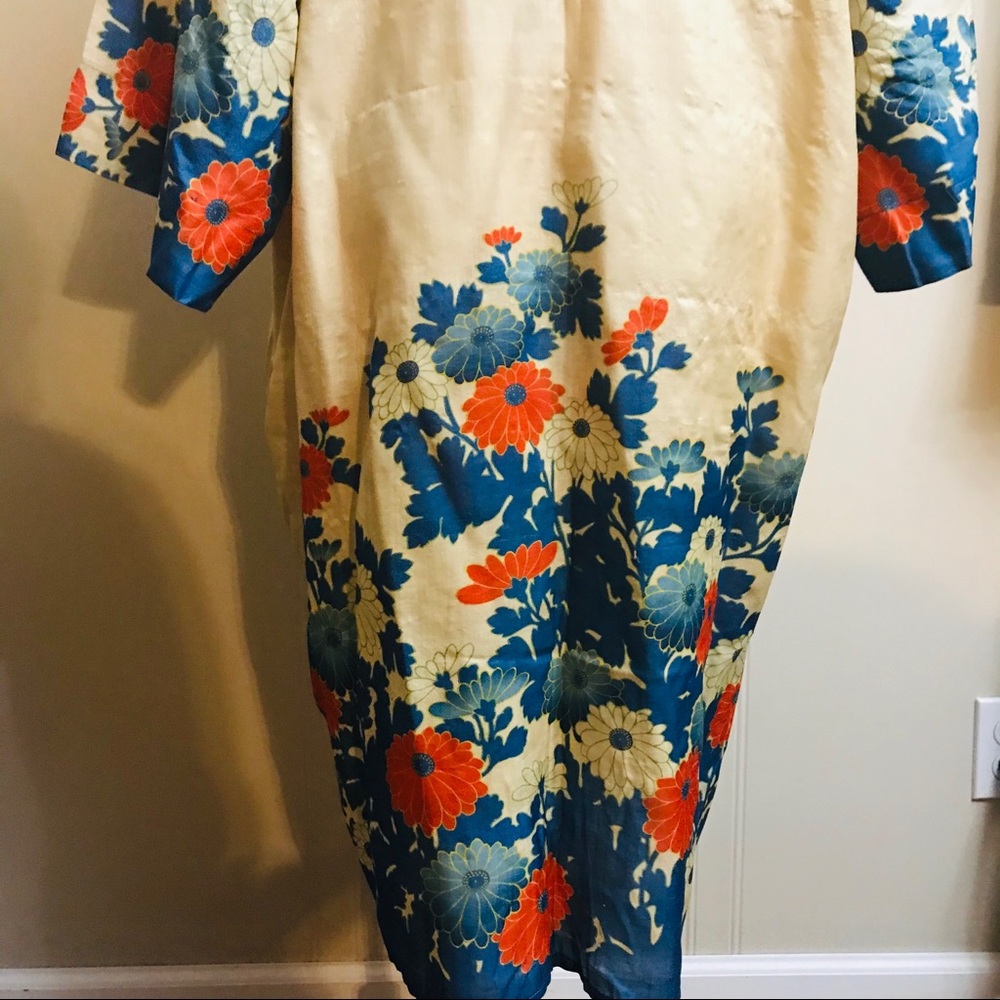 SOLD 1920s 1930s Vintage Pongee Silk Robe Kimono - Picture 2 of 8